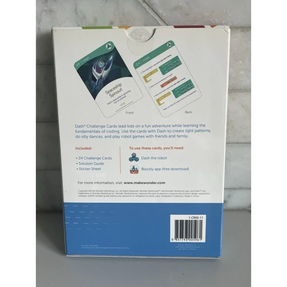 Wonder Workshop Dash Challenge Cards Set Robot Accessory